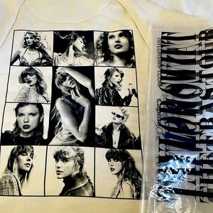Taylor Swift Official Eras Tour Beige Hoodie sz L New Orleans with Clear Bag